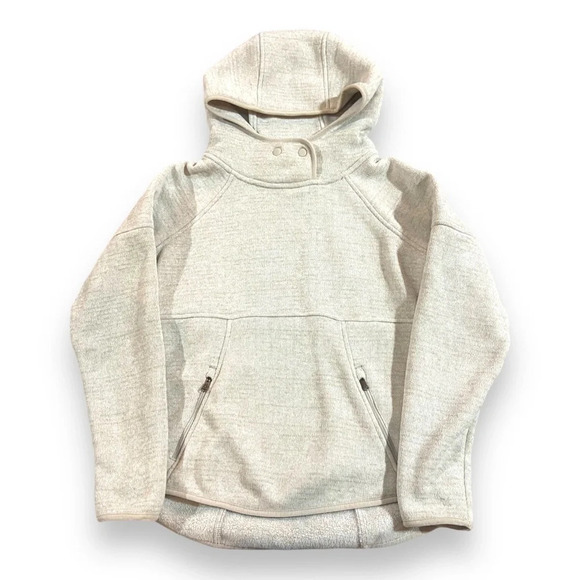 Prana Tri Thermal Threads Tunic Hoodie Size S Heathered Cream - Picture 1 of 8